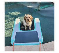 Rampa de agua inflable para perros, capacidad de 230 libras, superficie de EVA antideslizante, rampa portátil para barcos, muelles, piscinas y lagos, acceso seguro para perros mayores y grandes
