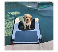 Rampa de agua inflable para perros, capacidad de 230 libras, superficie de EVA antideslizante, rampa portátil para barcos, muelles, piscinas y lagos, acceso seguro para perros mayores y grandes