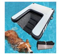 rampa de agua para perros Rampa plegable para piscina para perros, pequeña, Hasta 60 kg Inflable Pontón para perros Plataforma de muelle, Reutilizable Escalera de agua para rampa para mascotas Para ba