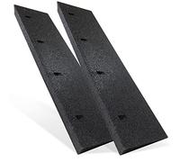 Rampa de bordillo de goma negra 2X | Ancho: 100 cm | Altura: 70 mm | Rampa de cuña de goma, rampa para silla de ruedas, rampa de acceso, cuña de acceso, ayuda para el acceso, rampa de umbral de puerta
