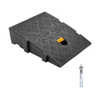 Rampa de bordillo de plástico, rampa transitable para bordillo para coche para garaje, ruedas, juego de coche de 2 con 2 pernos de expansión