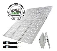 Rampa De Carga Extra Ancha De Aluminio 175 CM 1020 KG Plegable Doble