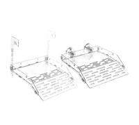 Rampa de Escalada de Tortuga, rampa de Escalada acrílica, terraza de Descanso Transparente, Solar, Muelle Flotante Estilo Gancho, decoración versátil de hábitat para Reptiles pequeños, Ranas