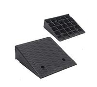 Rampa de Goma para Coche de 50X50X17Cm, Conjunto de rampa de umbral Ligera y Resistente portátil, Pendiente de rampa de Carga para Entrada, acera, Muelle de Carga