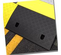 Rampa de goma resistente de 5 cm, 7,6 cm, 10,2 cm, 12,7 cm, umbral antideslizante para silla de ruedas para scooters, coches y camiones, para un fácil acceso (negro, 50 x 37 x 15 cm)