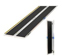 Rampa De Silla De Ruedas Plegable De 213 Cm De Aluminio Para 272 Kg