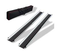 Rampa de Silla de Ruedas Rampa Telescópica Rampa Aluminio 90 - 152CM 272KG Par