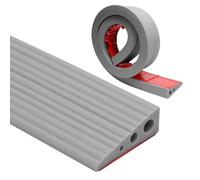 Rampa de umbral, 100 x 6,5 x 2,5 cm, rampa de umbral de PVC, superficie antideslizante, rampa de goma, rampa de umbral para silla de ruedas, cochecito de bebé, andador o scooter eléctrico (gris, 2,5)