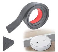 Rampa de umbral, 90 x 8 x 1 cm, PVC para silla de ruedas, superficie antideslizante, rampa de goma, rampa de umbral para silla de ruedas, cochecito de bebé, andador o scooter eléctrico (gris)