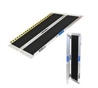 Rampa de Umbral Antideslizante 122CM 270KG Plegable Aluminio Conducción