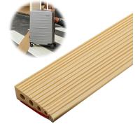 Rampa de umbral de 100 x 8 x 2 cm, rampa de umbral de puerta, rampa de PVC para silla de ruedas, rampa para silla de ruedas, andador o scooter eléctrico (amarillo, 2)