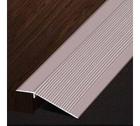 Rampa de umbral de aluminio, extra ancha de 10 cm, barra reductora antideslizante para puertas de interior/exterior, fácil instalación, tira de transición de 1,3 m