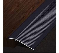 Rampa de umbral de aluminio, extra ancha de 10 cm, barra reductora antideslizante para puertas de interior/exterior, fácil instalación, tira de transición de 1,3 m
