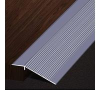 Rampa de umbral de aluminio, extra ancha de 10 cm, barra reductora antideslizante para puertas de interior/exterior, fácil instalación, tira de transición de 1,3 m