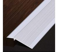 Rampa de umbral de aluminio, extra ancha de 10 cm, barra reductora antideslizante para puertas de interior/exterior, fácil instalación, tira de transición de 1,3 m