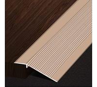 Rampa de umbral de aluminio, extra ancha de 10 cm, barra reductora antideslizante para puertas de interior/exterior, fácil instalación, tira de transición de 1,3 m