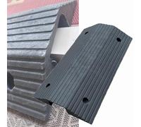 Rampa de umbral de Goma portátil for Puertas - Rampa de Puente de Entrada Antideslizante(80x45x10cm)