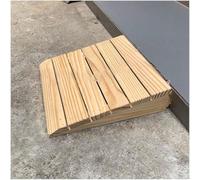 Rampa de umbral de puerta de madera, elevación de 2 a 6 pulgadas, rampa de entrada portátil antideslizante para silla de ruedas para garaje, patio, porche, cobertizo, 25,8 x 30 x 7 cm, ideal para un