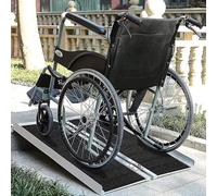 Rampa For Silla De Ruedas, Rampa De Acceso For Puertas con Manija Y Pestillo De Acero Inoxidable, Plegable, Antideslizante For Bicicletas, Cochecitos Y Carritos De Bebé.