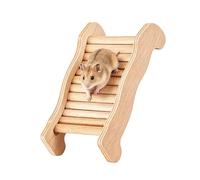 Rampa para animales pequeños, escalera para hámster, accesorio de madera de 6.3 x 3.54 pulgadas con diseño de escalada, herramienta de jaula, dispositivo de jerbo con fácil uso, suministros para