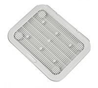 Rampa para caja de arena para gatos con filtro, doble capa, autolimpiable, con almacenamiento, color gris