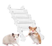 Rampa para hámster de acrílico - Crea rápidamente un moderno parque infantil para mascotas, escaleras de escalada transparentes, diseño ligero que ahorra espacio, muebles impermeables fáciles de