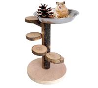 Rampa para hámster, escalera de jaula, de escalada, accesorio de madera, decoración de hábitat, 9,06 x 5,51 x 5,51 pulgadas, portátil compacto, versátil, ideal para chinchilla y uso gerbil