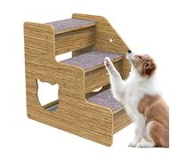 Rampa para perros para cama - Escaleras de madera para mascotas de 3 niveles para mediano | Perros pequeños, gatos viejos, portátil para perros/gato, construcción de madera para camas altas sofá
