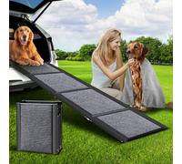 Rampa para perros para coches, rampa plegable para perros de 170 cm con superficie antideslizante, rampa de escaleras para mascotas para que los perros entren en un SUV, camión