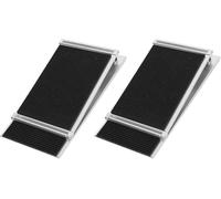 Rampa para silla de ruedas, aleación de aluminio ajustable inclinación puerta umbral de entrada rampa para minusválidos con base antideslizante, silla de ruedas Dispositivo de Movilidad