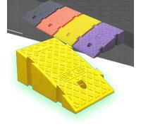 Rampa para sillas de ruedas, 4" 6" Rise Height,Portable Wheelchair Kerb Ramp, Shed Ramps Handicap Ramps For Scooter Sidewalk(Yellow,25x40 x 19 m)