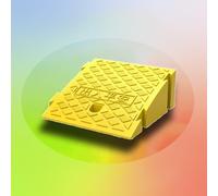 Rampa para sillas de ruedas， Heavy Duty Non-Slip Doorway Threshold Ramp Assmble Handicap Ramps, Plastic Stairs Steps Reducer Ramp(Yellow,25x27x11 cm)
