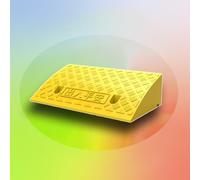 Rampa para sillas de ruedas， Heavy Duty Non-Slip Doorway Threshold Ramp Assmble Handicap Ramps, Plastic Stairs Steps Reducer Ramp(Yellow,50x27x13cm)