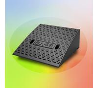 Rampa para sillas de ruedas， Heavy Duty Non-Slip Doorway Threshold Ramp Assmble Handicap Ramps, Plastic Stairs Steps Reducer Ramp(Black,50x40x17 m)