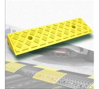 Rampa para sillas de ruedas， Non-Slip Garage Entry Ramps Shed Ramps For Loading Dock Warehouse(Yellow,50x22x4 cm)
