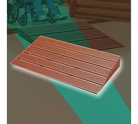 Rampa para sillas de ruedas, Non-Slip Threshold Ramp Shed Ramps, 3" 4" Rise Driveway Kerb Ramp Entry Ramps For Garage Cars(50x90x10 cm)