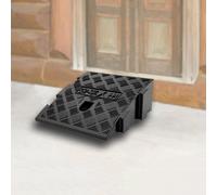 Rampa para sillas de ruedas， Rubber Doorway Threshold Ramp, Interlocking Curb Ramps, 3" 7" Rise Small Wheelchair Ramp(Black,25x27x11 cm)