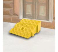 Rampa para sillas de ruedas， Rubber Doorway Threshold Ramp, Interlocking Curb Ramps, 3" 7" Rise Small Wheelchair Ramp(Yellow,25x27x7 cm)