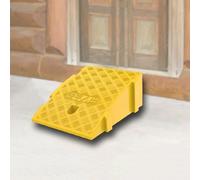 Rampa para sillas de ruedas， Rubber Doorway Threshold Ramp, Interlocking Curb Ramps, 3" 7" Rise Small Wheelchair Ramp(Yellow,25x40x19 cm)