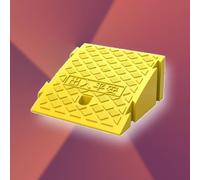 Rampa para sillas de ruedas， Small Driveway Curb Ramps Shed Ramps, Plastic Reducer Ramp For Wheelchair Stroller Garage(Yellow,25x27x11 cm)