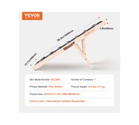 Rampa plegable para perros de 39 pulgadas, antideslizante, de madera, ajustable y extraíble para perros