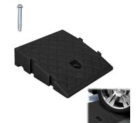 Rampa portátil para bordillos, portátil para silla de ruedas, rampa de plástico para coche, bicicleta, umbral de puerta con perno de expansión (27 x 25 x 7 cm)