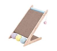 Rampa rascadora para gatos con bolas de juguete para moler garras escalar gatos pequeños, medianos y grandes, 43,8 x 27,5 x 44,5 cm