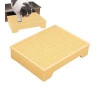 Rampa Regolabile per Lettiera per Gatti - Gradino Rialzato per Lettiera | Scale del trapper a lettiera | Rampa regolabile anti-slip con griglia filtro per famiglie multi-gatti addestramento da gattino