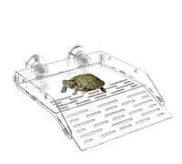Rampa Solar de Tortuga | Lámpara de Escalada de acrílico Transparente, estación de Descanso con para Tortugas, fácil instalación de una terraza de Reptiles para Ranas y cangrejos ermitaños