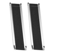 Rampa Telescópica para Silla De Ruedas De 2,13 M (7 Pies) Ajustable, Portátil, De Aluminio, con Umbral, Plegable, para Scooter De Movilidad, con Superficie Antideslizante, 6FT