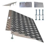 Rampa Umbral Rígida WORHAN para Sillas de Ruedas Plataforma de Carga Altura Variable Regulable Superficie Antideslizante Aluminio Anodizado 1TR70
