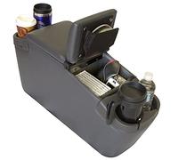 Rampage 39923 - Consola de Almacenamiento Acolchada Universal para Minivan, Color carbón