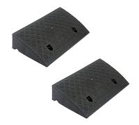 Rampas de Bordillo, 2 Piezas Rampa Acceso Coche Portátil, Rampas de Plás-Tico para Coche, Rampa de Umbral Antideslizante para Silla de Ruedas Coche Moto Scooter Bicicleta Andador Aceras Garajes
