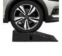 Rampas de Coche de Plástico Conjunto de 2 Rampa de Goma Robusta Altura 17 cm para el Servicio de Coche de Garaje Vehículos Sillas de Ruedas Perros